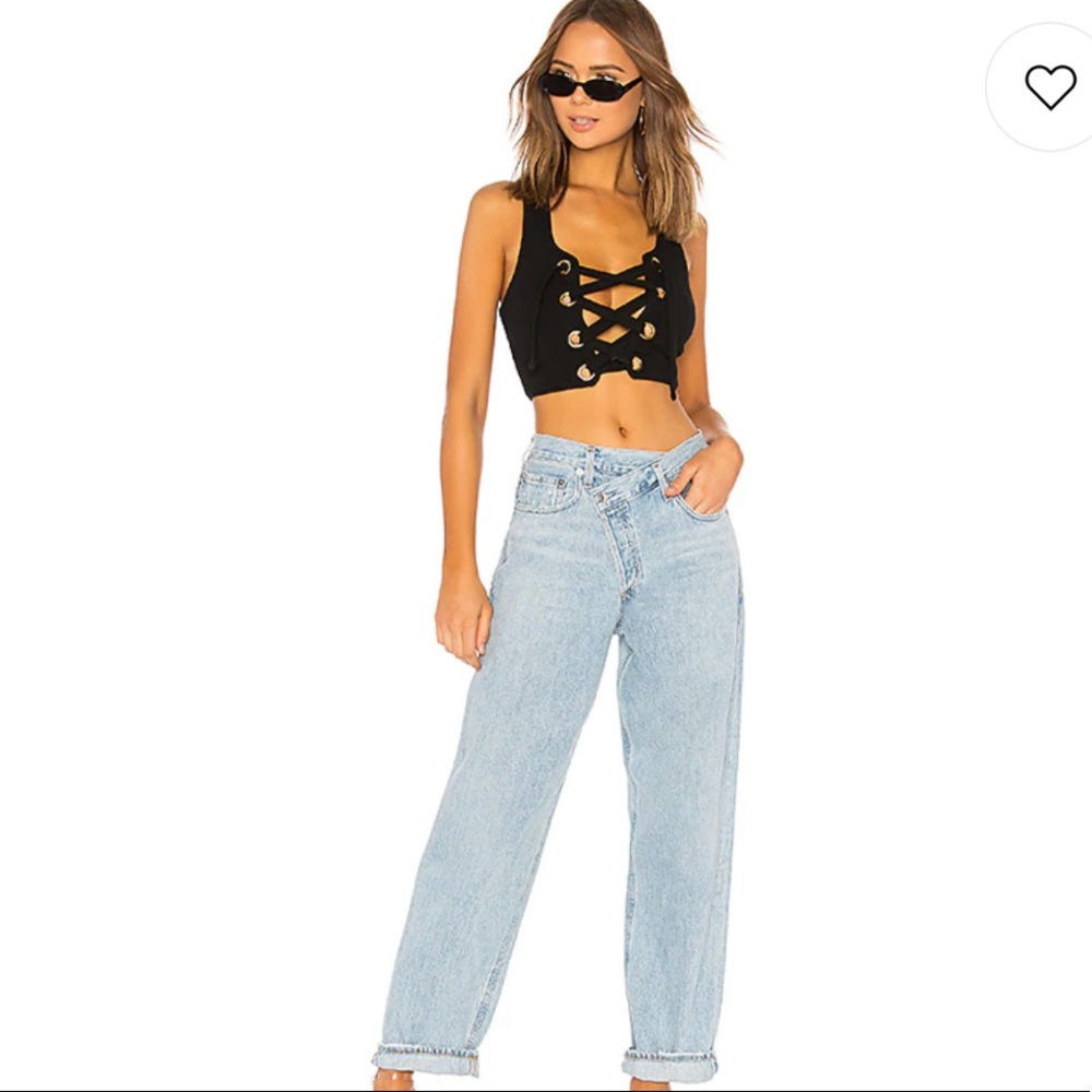 Agolde Criss Cross Upsized Jean in Suburbia blue 30 NWOT